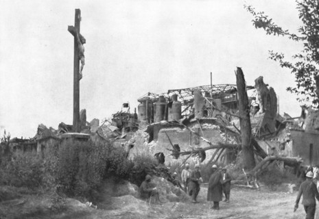 ''A sucrerie de dompierre; Un des plus tragiques du champ de bataille de la Somme', 1916 (1924) Creator: Unknown.