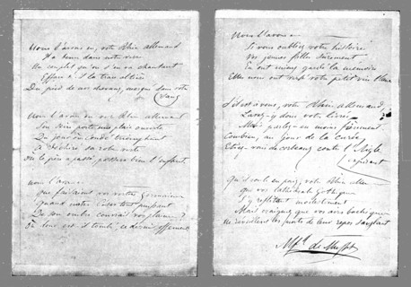 'La Paix Victorieuse; La Garde au Rhin: Autographe du "Rhin allemand", les strophes..., 1814. Creator: Unknown.