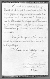 'Le document de Versailles; signatures de MM Raymond Poincare et Pichon', 1919. Creator: Unknown.