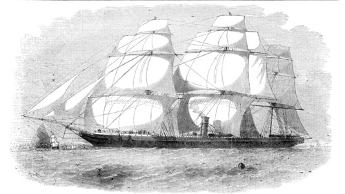 The Peninsular and Oriental Navigation Company's New Steam-ship "Pera", 1856.  Creator: Edwin Weedon.