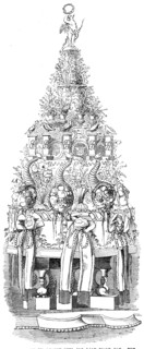 Marriage of Sir Robert Peel and Lady Emily Hay - the Bridecake, 1856.  Creator: Unknown.