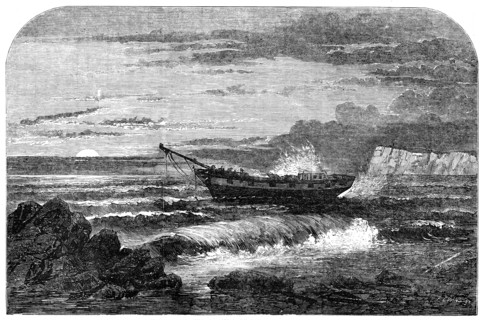 Wreck of "The George Lord", off the Isle of Wight, 1856.  Creator: Edmund Evans.