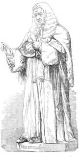 Statue of Lord Mansfield, by E. H. Bailery, R.A., 1856.  Creator: Unknown.