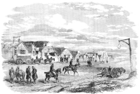Woronzoff, or Little Kamiesch - from a sketch by J. A. Crowe, 1856.  Creator: Unknown.