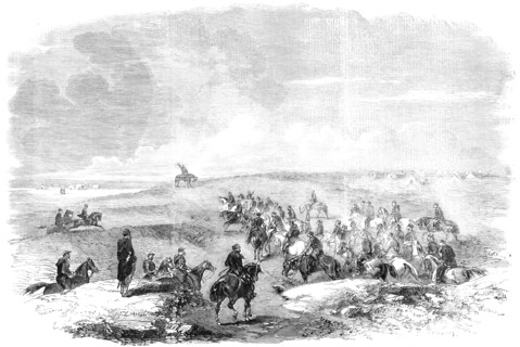 Paper Hunt - the Find - before Sebastopol - sketched by J. A. Crowe, 1856.  Creator: J. A. Crowe.