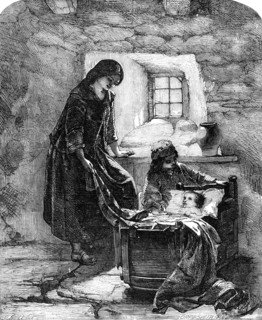 The Cradle - painted by D. W. Deane - from the Exhibition at the British Museum, 1856.  Creator: Harvey Orrin Smith.