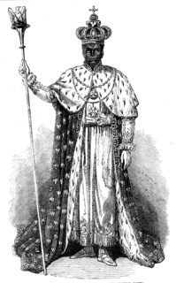 Faustin, Emperor of Hayti, in his Coronation Robes, 1856.  Creator: Unknown.