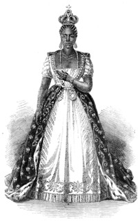 Adelina, Empress of Hayti, in her Coronation Robes, 1856.  Creator: Unknown.
