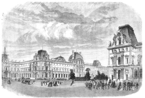 New Court of the Louvre, Paris, 1856.  Creator: Unknown.