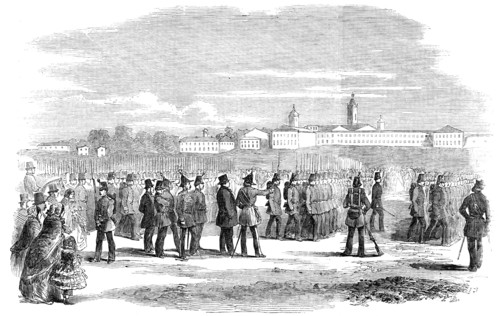 Review of the British-Italian Legion, at Novara, 1856.  Creator: Unknown.