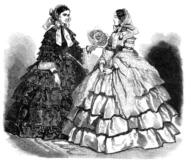 Paris Fashions for April, 1856.  Creator: Unknown.