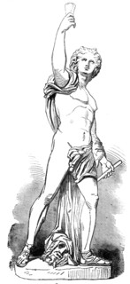 Statues for the Egyptian Hall in the Mansion House: "Comus" - by J. G. Lough , 1856.  Creator: Unknown.