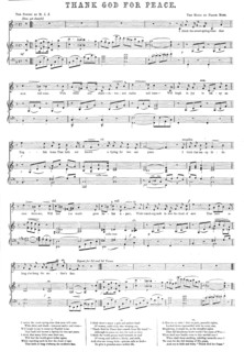 Thank God for Peace (sheet music), 1856.  Creator: Unknown.