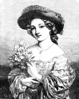 The Lily - painted by C. Baxter - from the Exhibition of the Society of British Artists, 1856.  Creator: Harvey Orrin Smith.