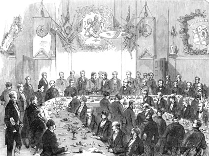 Presentation of a Sword to Major Hibbert, at Macclesfield, 1856.  Creator: Unknown.