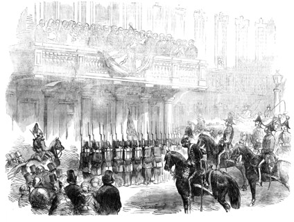 The Reading of the Royal Proclamation of Peace at Dublin, 1856.  Creator: Unknown.