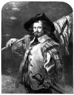 The Standard Bearer - by J. Gilbert - from the Exhibition of Old Water Colours, 1856.  Creator: Unknown.