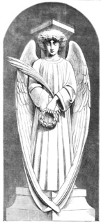Angel of the Scutari Monument, by Marochetti, at the Crystal Palace, 1856.  Creator: Unknown.
