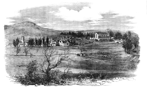 Rugeley - sketched from the Railway, 1856.  Creator: Unknown.