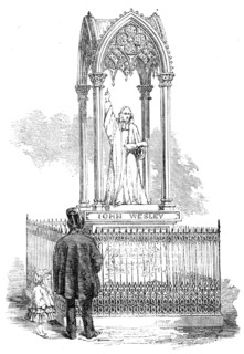 Monument to John Wesley, to be erected at Epworth, 1856.  Creator: Unknown.