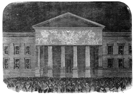 The Peace Illuminations - the General Post-Office, 1856.  Creator: Unknown.