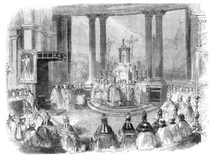 The "Te Deum" for Peace, at St. Mary's Roman Catholic Church, Moorfields - Cardinal Wiseman preachin Creator: Unknown.