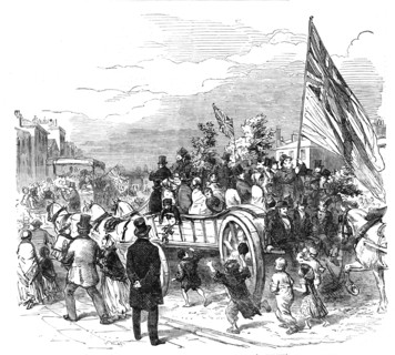 The Peace Commemoration - Country Visitors at the Illumination, 1856.  Creator: Unknown.