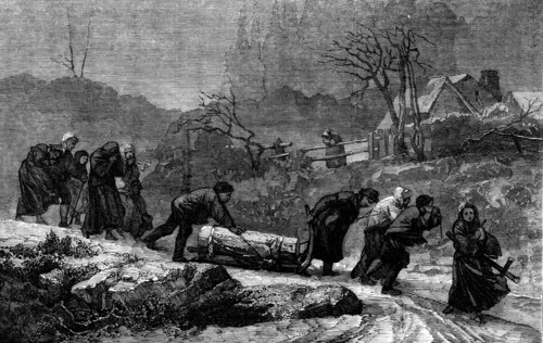 Funeral in the Vosges Mountains - painted by Brion - from the London Exhibition of the French Scho Creator: Unknown.