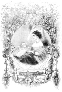 Her Imperial Majesty the Empress of the French, and the Imperial Infant, 1856.  Creator: Smyth.