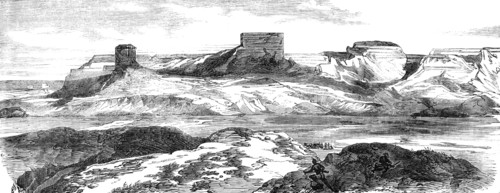 The Nebraska and Kansas Territory: Ancient Bluff Ruins, Nebraska, 1856.  Creator: Unknown.