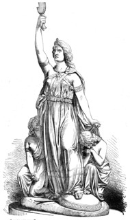 Queen Boadicea - J. Thomas, sculptor - from the Exhibition of the Royal Academy, 1856.  Creator: J. R. C..