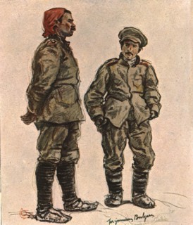 'En Macedoine; Prisonniers bulgares', 1916. Creator: Almery Lobel Riche.