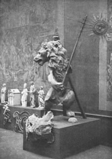 'Le Lion du Beffroi d'Arras; a l' "Exposition des oeuvres d'art mutilees ou provenant des..., 1916. Creator: Desavary.