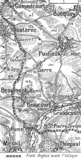 'Terrain de l'offensive britannique sur les deux rives de l'Ancre', 1916. Creator: Unknown.