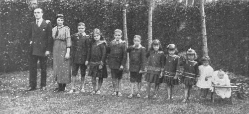'Les belles familles; les onze enfants de M. et Mme Meresse, photographies avant la..., 1916. Creators: Unknown, M Meresse.