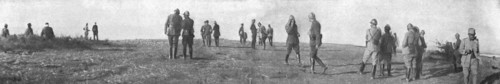 'Avant la prise de Monastir : le general Sarrail et son etat-major a la cote 629, pres..., 1916. Creator: Unknown.