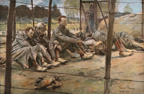 ''Bataille de la Somme; Officiers allemands prisonniers', 1916 (1924). Creator: Francois Flameng.