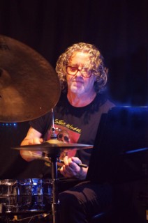 Paul Robinson, Rachel Sutton Quartet, Verdict Jazz Club, Brighton, East Sussex, 24 Sept 2022. Creator: Brian O'Connor.