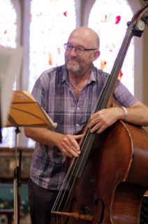 Nigel Thomas, Alex Bondono’s Horace Silver Sextet, Jazz at St Andrews Church, Hove, July 2022. Creator: Brian O'Connor.