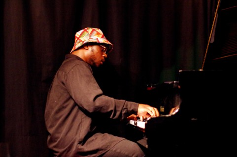 Sultan Stevenson, Sultan Stevenson Trio, Verdict Jazz Club, Brighton, East Sussex, 6 Aug 2022. Creator: Brian O'Connor.
