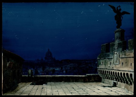 Stage design for the Opera Tosca by Giacomo Puccini. Creator: Bazzani, Luigi (1836-1927).