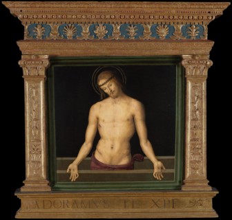 Pala dei Decemviri: The Man of Sorrows, 1495-1496. Creator: Perugino (ca. 1450-1523).