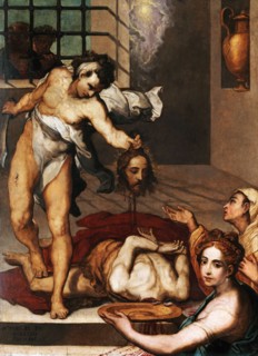 The Beheading of Saint John the Baptist, ca 1564. Creator: Pino (Marco da Siena), Marco (1521-1583).