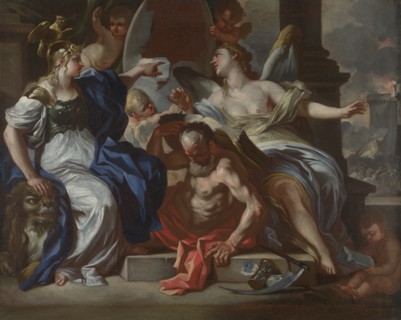 An Allegory of Louis XIV, um 1700. Creator: Solimena, Francesco (1657-1747).
