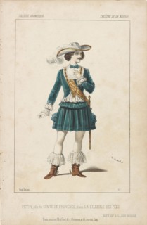 Ballet dancer Marius Petipa (1818-1910) in ballet La filleule des fées by Adolphe Adam, 1849. Creator: Lacauchie, Alexandre (active 1833-1846).