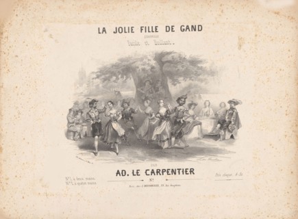 Cover of the score of the ballet La jolie fille de Gand by Adolphe Adam, 1842. Creator: Coindre, Victor (1816-1896).