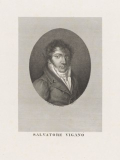 Portrait of the choreographer, composer and dancer Salvatore Viganò (1769-1821), after 1789. Creator: Caporali, Filippo (1794-1848).