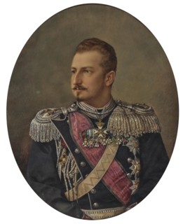 Portrait of Ferdinand of Saxe-Coburg and Gotha (1861-1946), later Tsar Ferdinand I of Bulgaria, c. 1 Creator: Koller, Karoly (1838-1889).