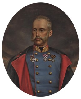 Portrait of Archduke Albrecht of Austria, Duke of Teschen (1817-1895), 1866. Creator: Wailand, Friedrich (1821-1904).