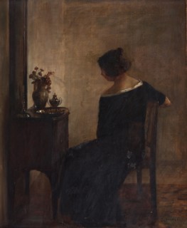 Interior with the Artist's Wife. Creator: Holsøe, Carl (1863-1935).